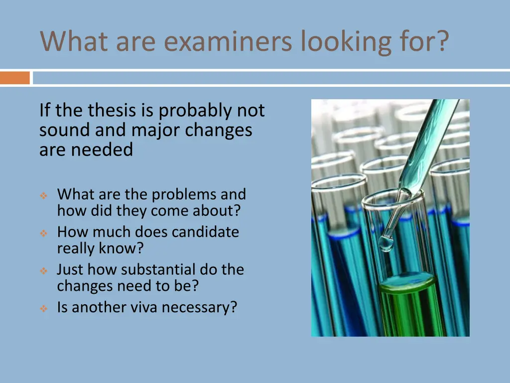 what are examiners looking for 10