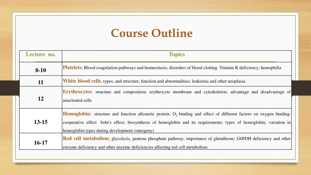 course outline 1
