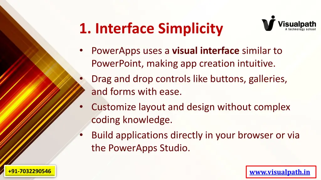 1 interface simplicity