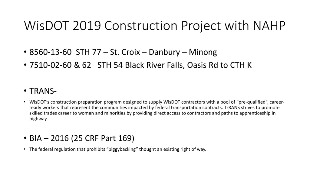 wisdot 2019 construction project with nahp 1