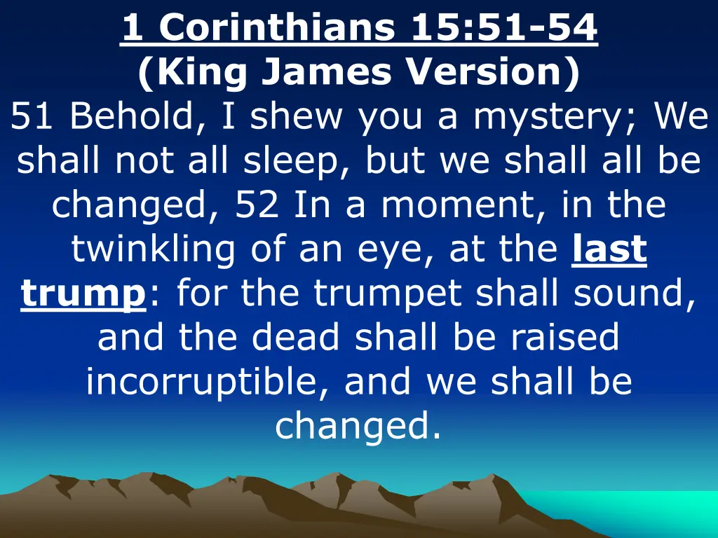 1 corinthians 15 51 54 king james version