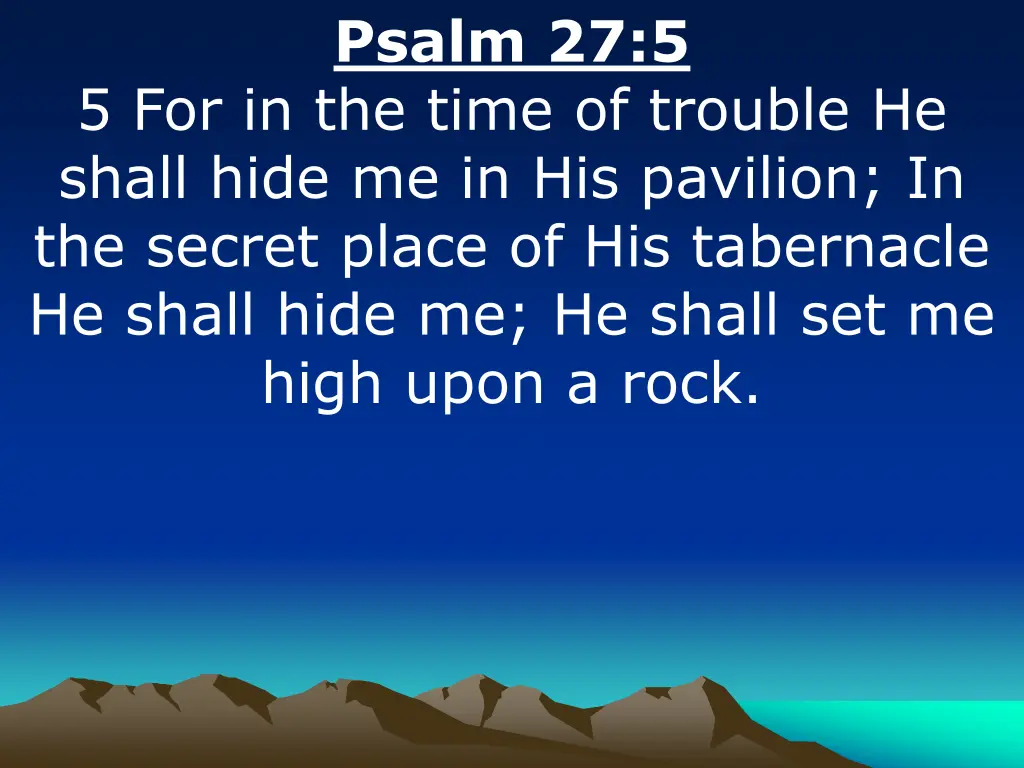 psalm 27 5