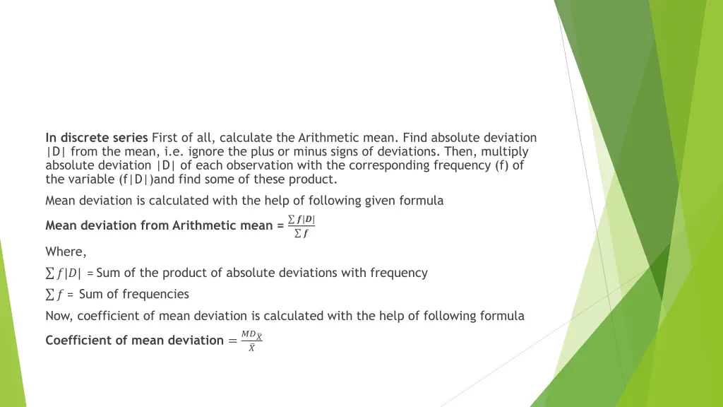 in discrete series first of all calculate