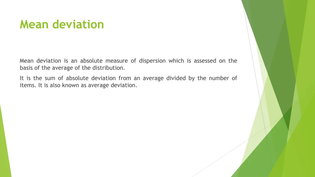 mean deviation 1