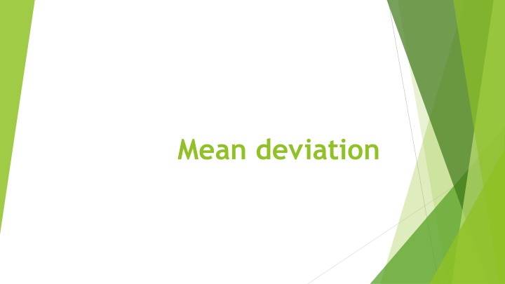 mean deviation