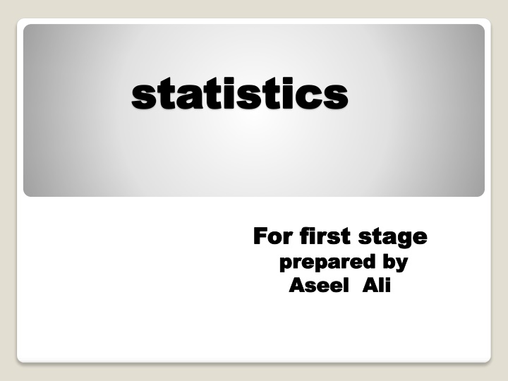 statistics statistics