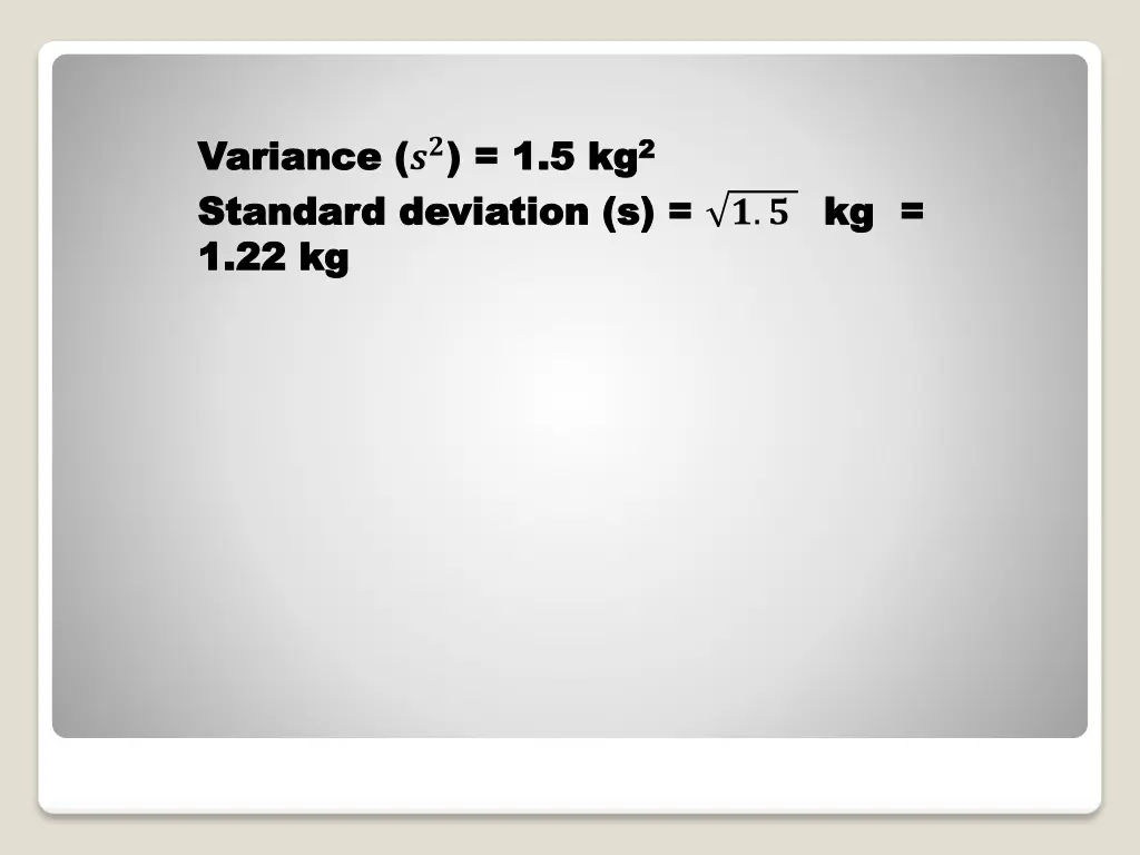 variance variance standard deviation s standard