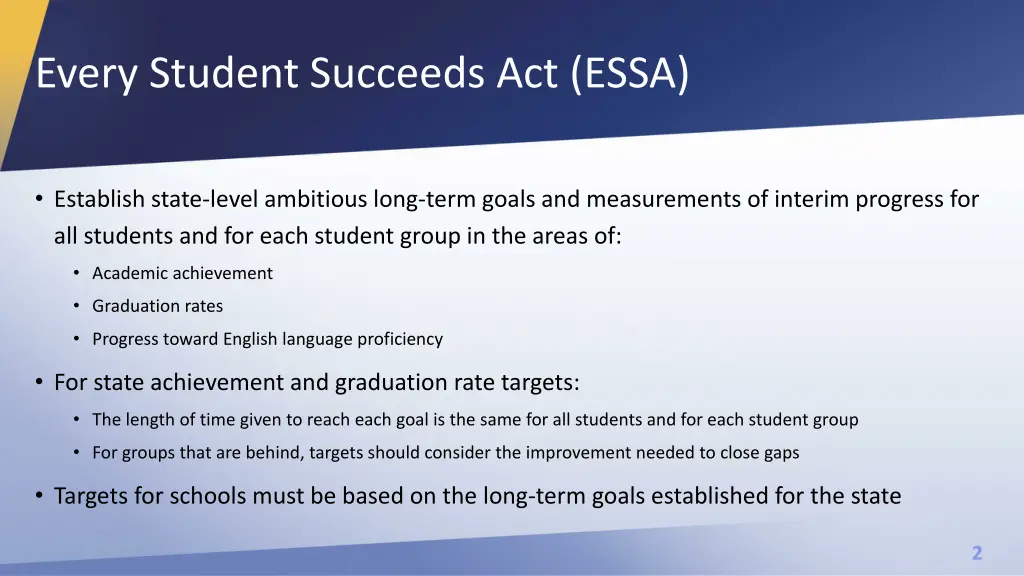 every student succeeds act essa
