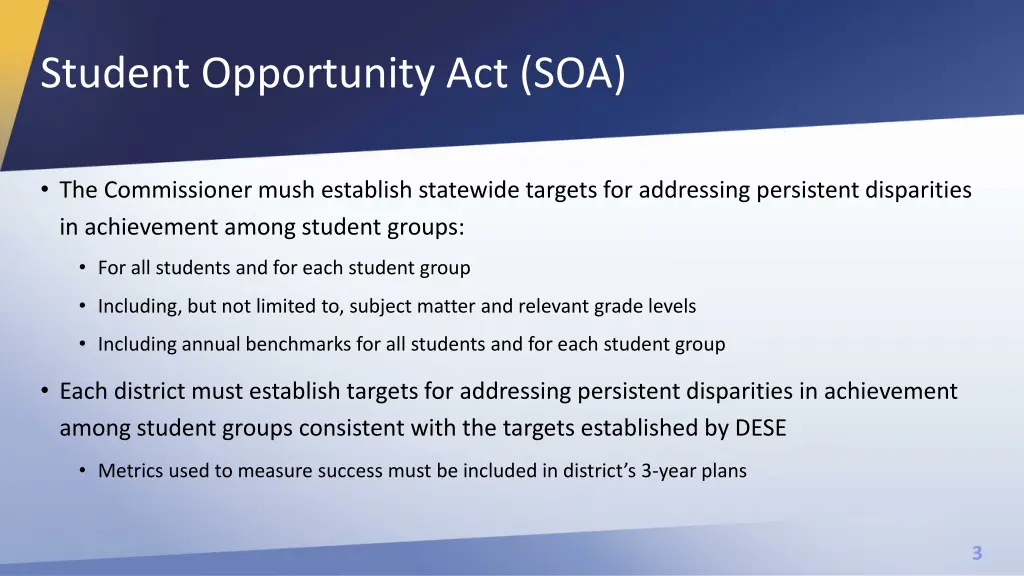 student opportunity act soa