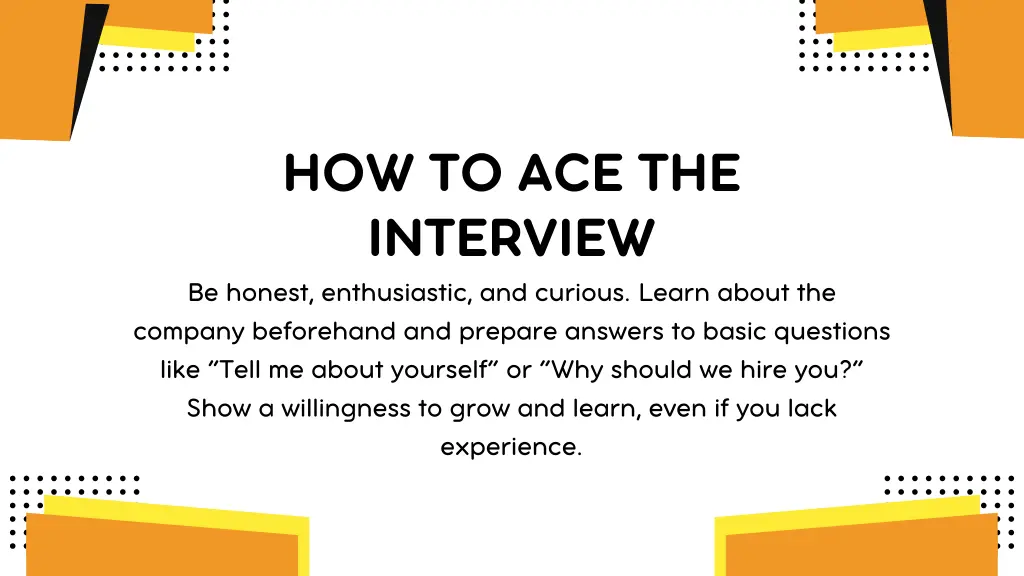 how to ace the interview