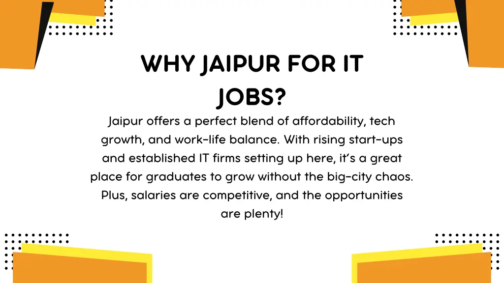 why jaipur for it jobs