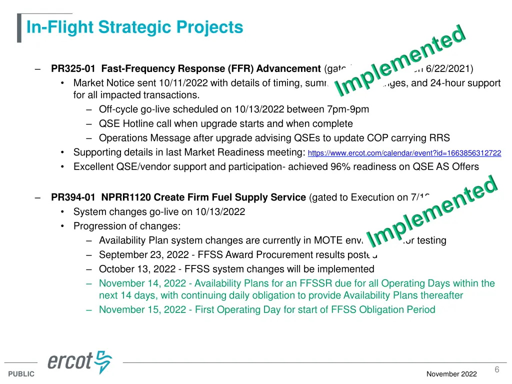 in flight strategic projects