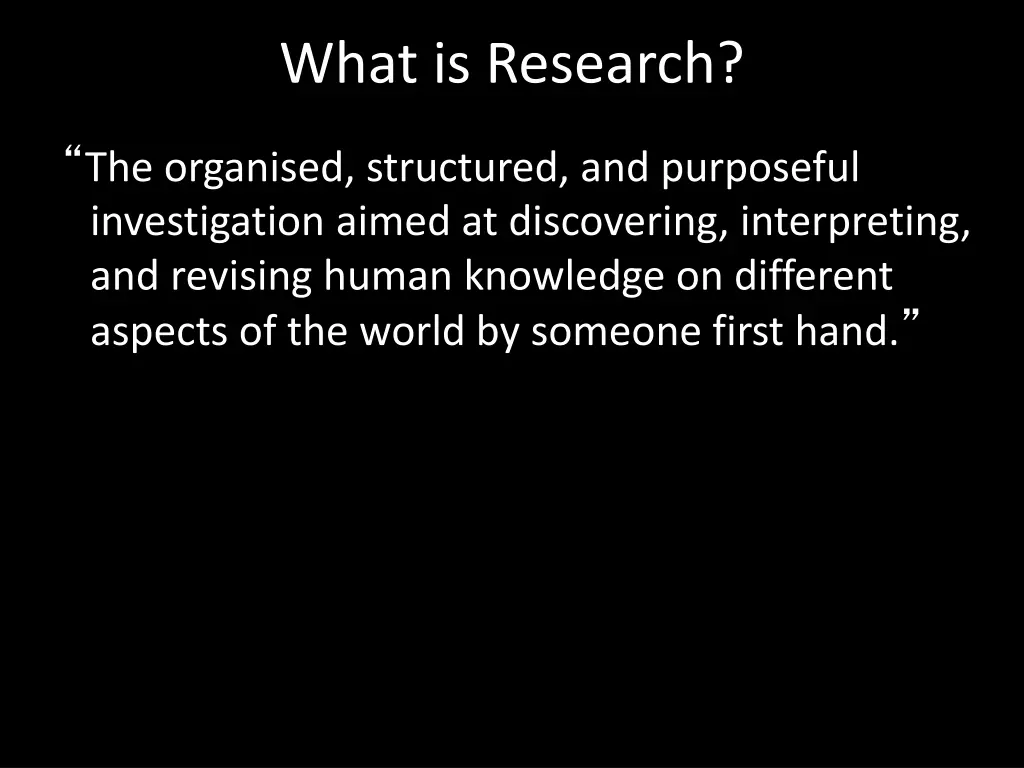 what is research