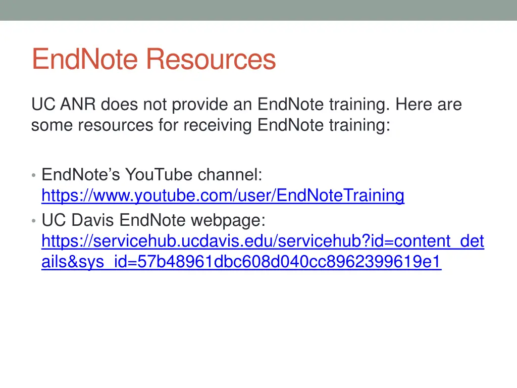 endnote resources