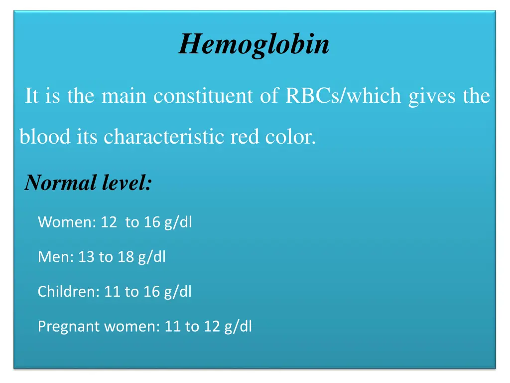 hemoglobin