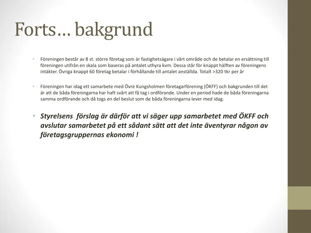 forts bakgrund