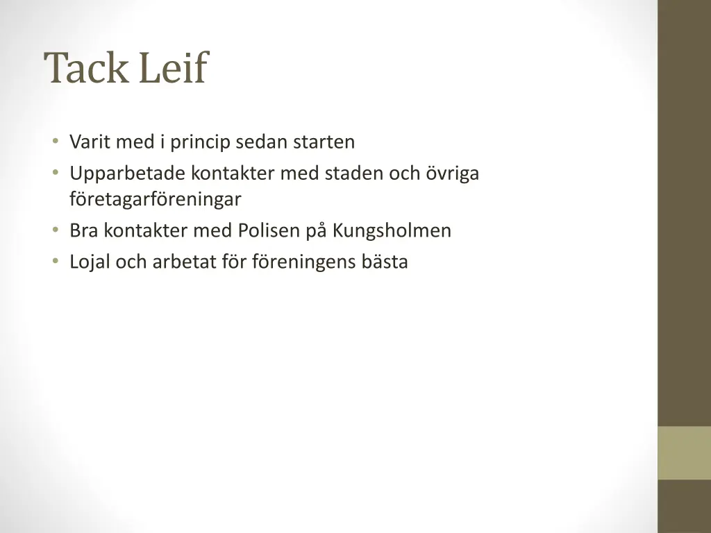 tack leif