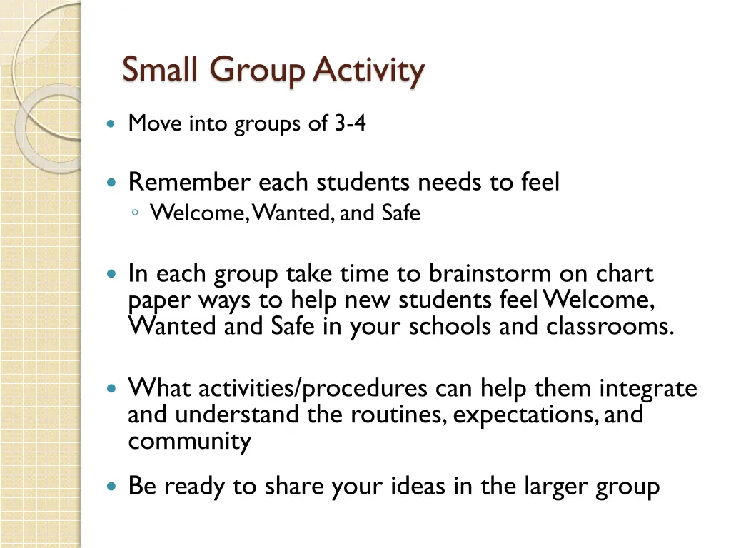 small group activity