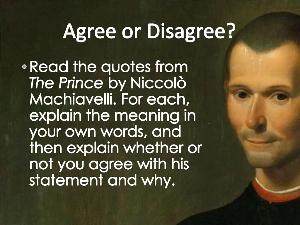 agree or disagree