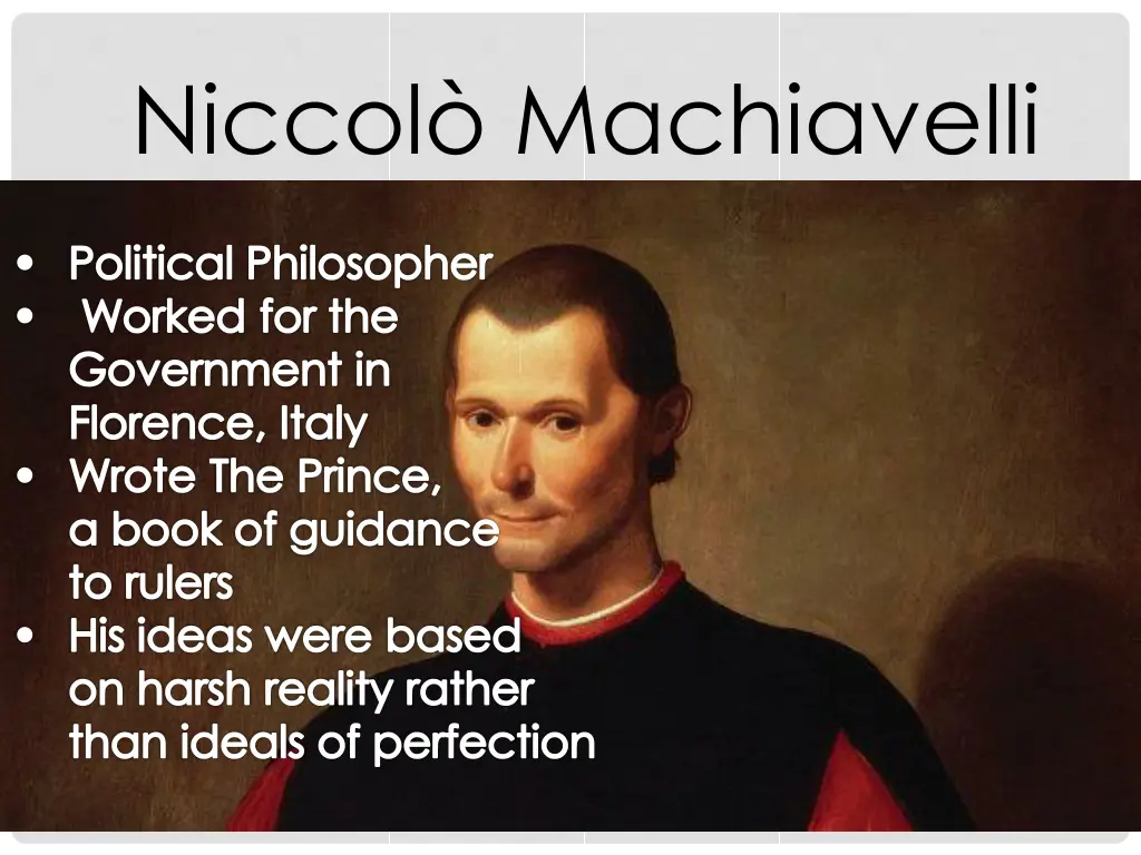 niccol machiavelli