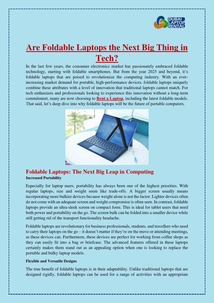 are foldable laptops the next big thing in tech