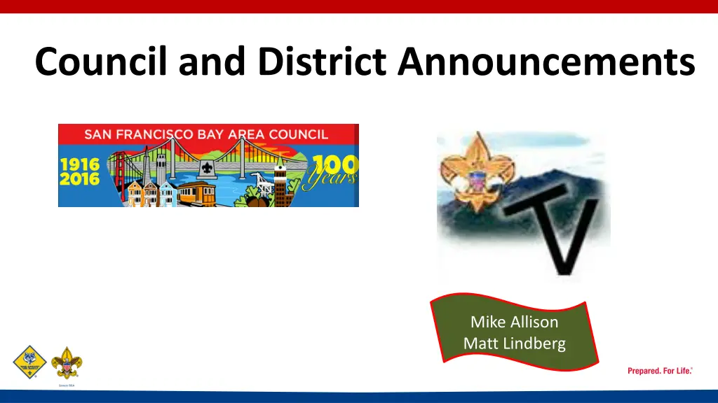 council and district announcements