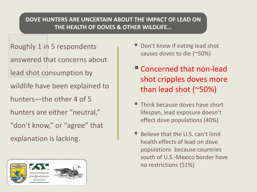 dove hunters are uncertain about the impact