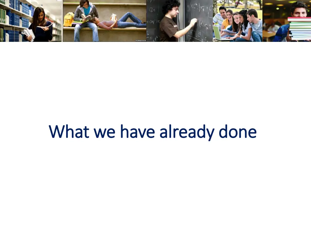 what we have already done what we have already