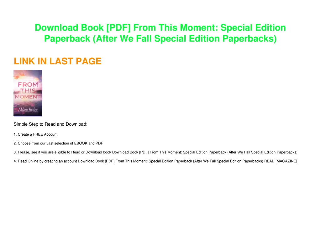 download book pdf from this moment special 1