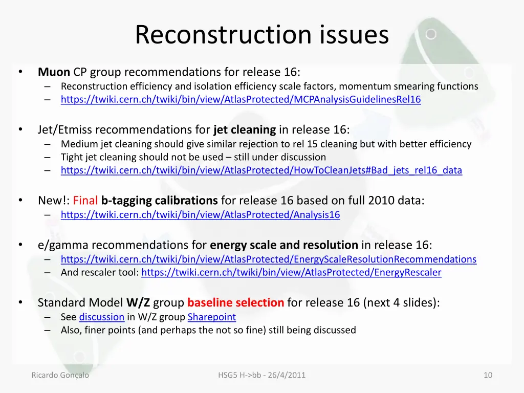 reconstruction issues