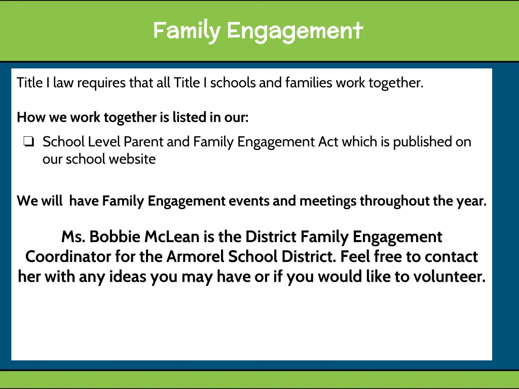 family engagement family engagement