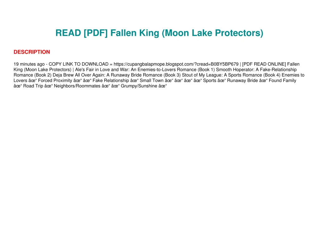 read pdf fallen king moon lake protectors 2