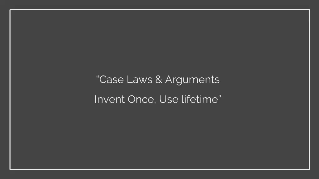 case laws arguments