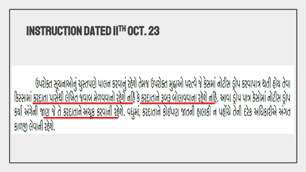 instruction dated 11 instruction dated 1
