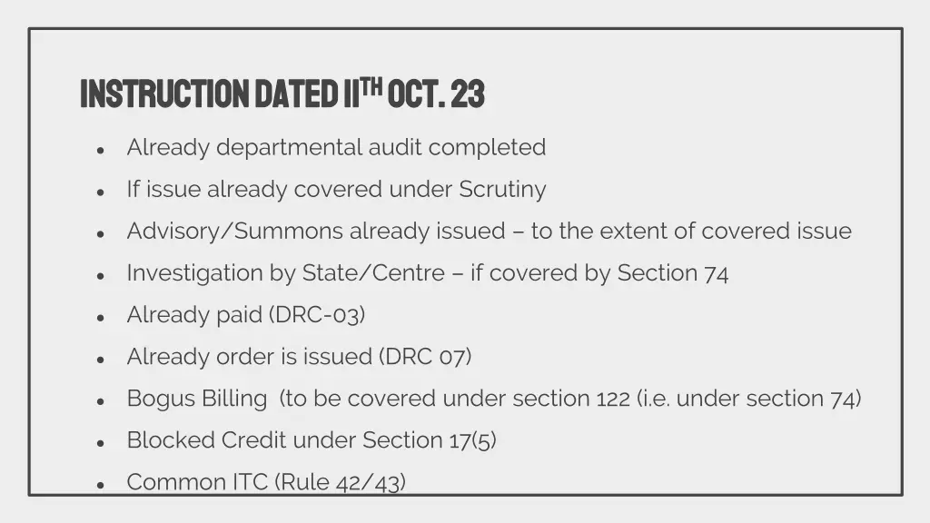 instruction dated 11 instruction dated