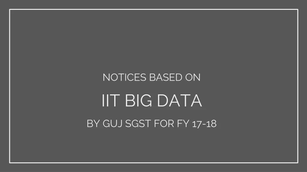 notices based on iit big data