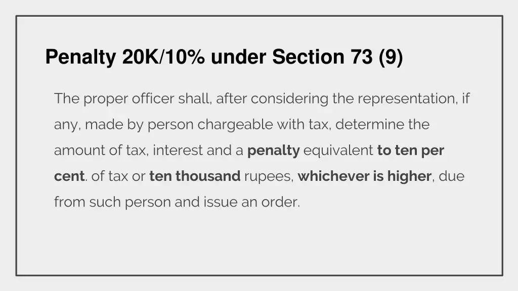 penalty 20k 10 under section 73 9