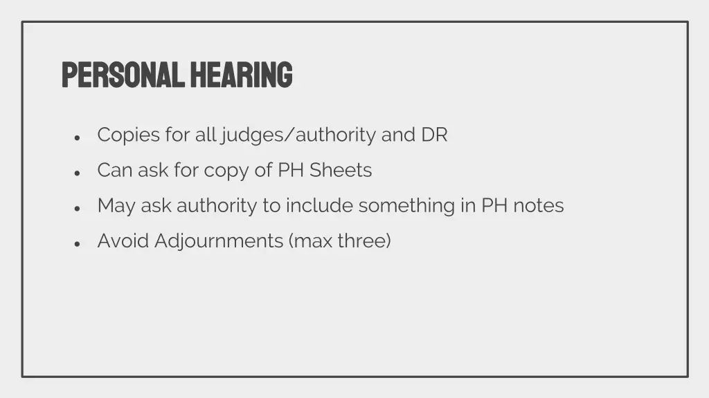 personal hearing personal hearing 1