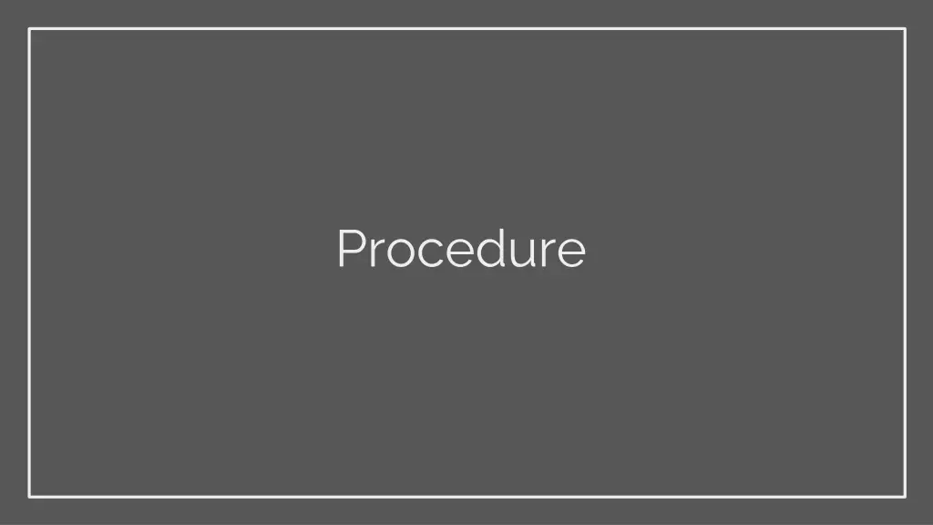 procedure