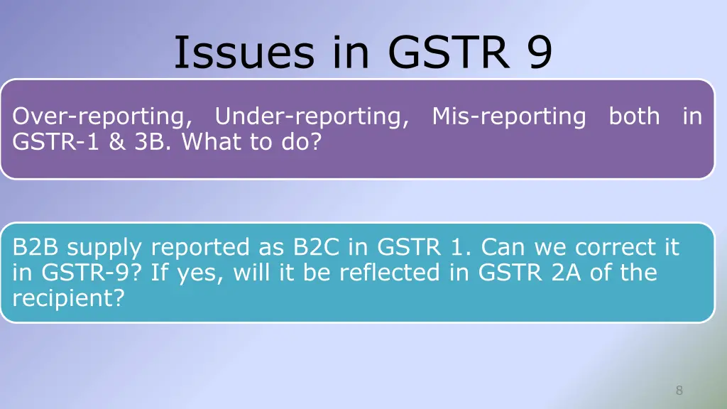 issues in gstr 9 1