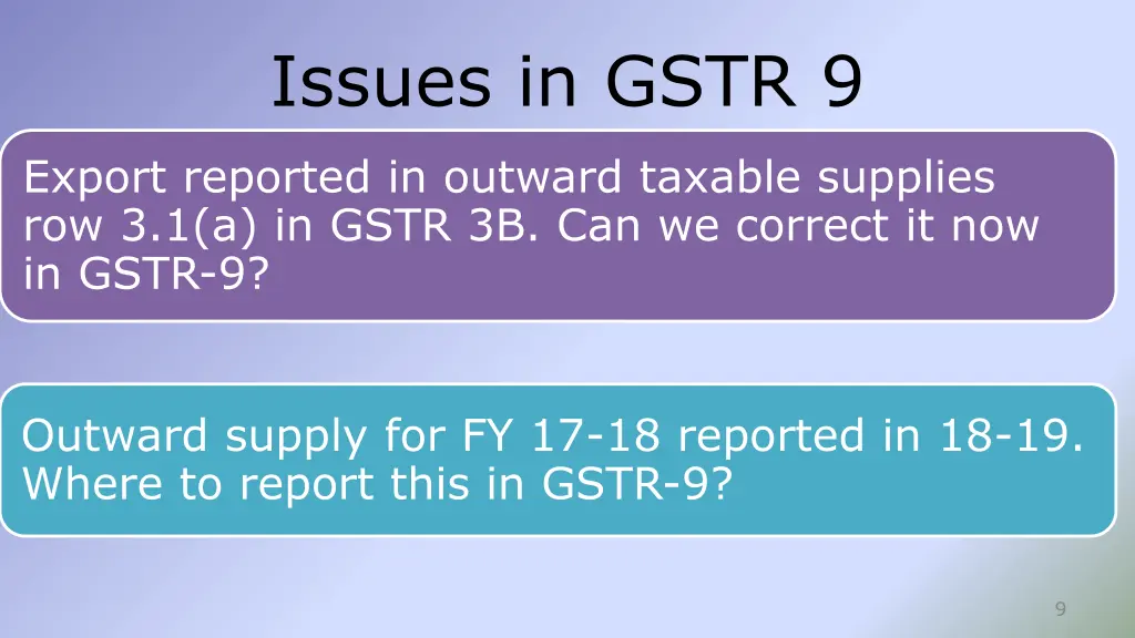 issues in gstr 9 2