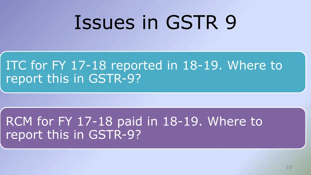 issues in gstr 9 3