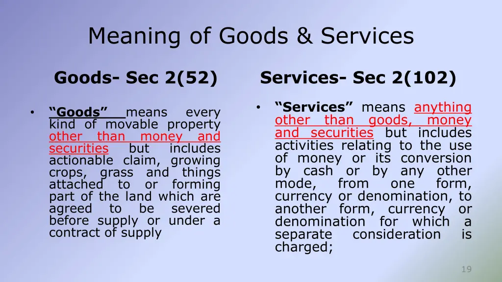 meaning of goods services