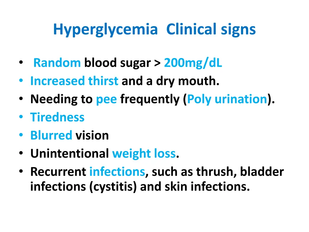 hyperglycemia clinical signs