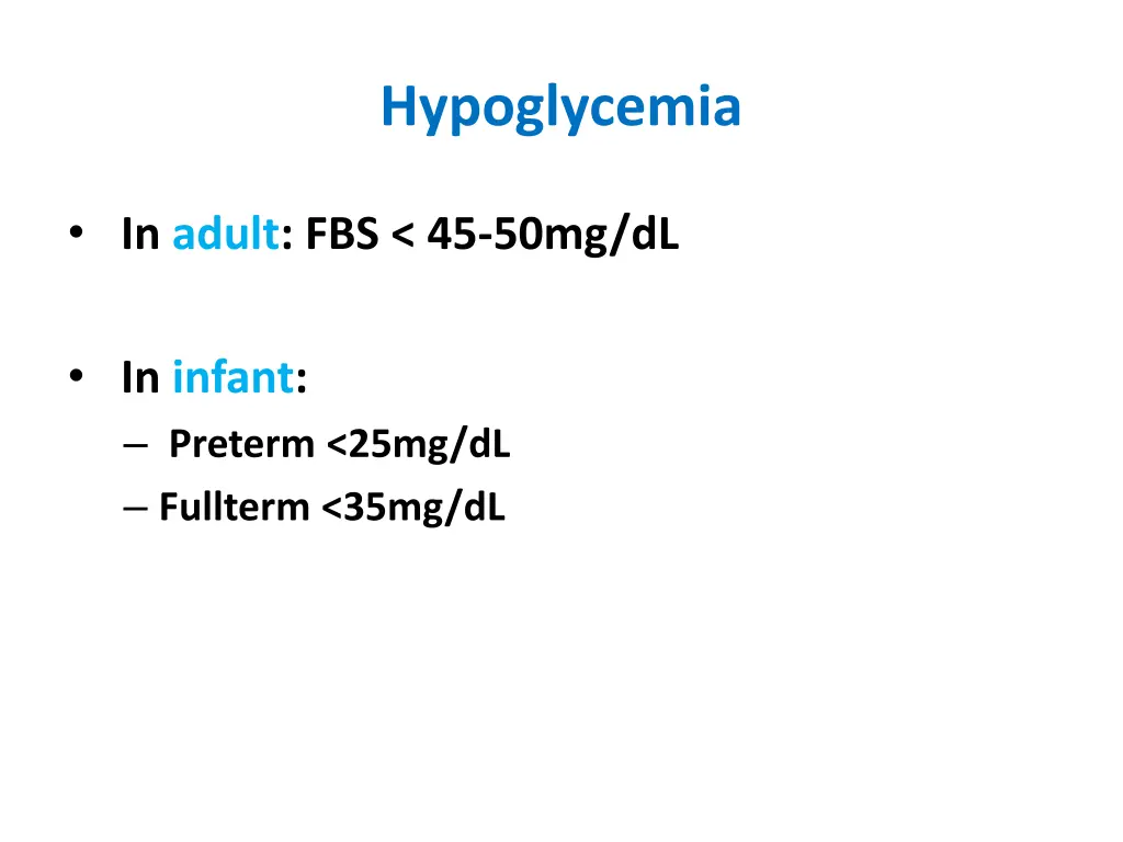 hypoglycemia