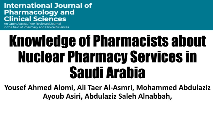 knowledge of pharmacists about nuclear pharmacy