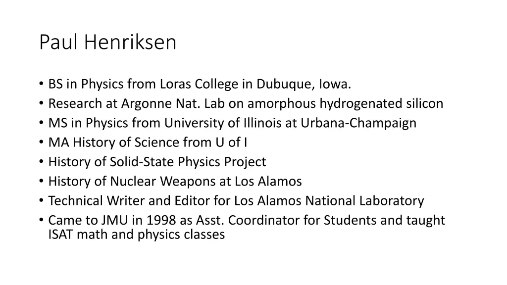 paul henriksen