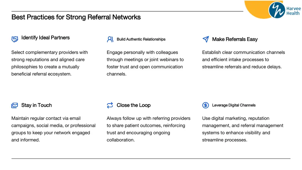 best practices for strong referral networks best