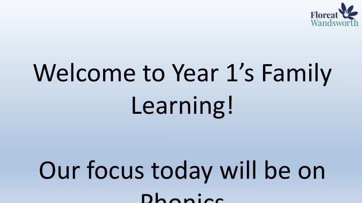 welcome to year 1 s family learning