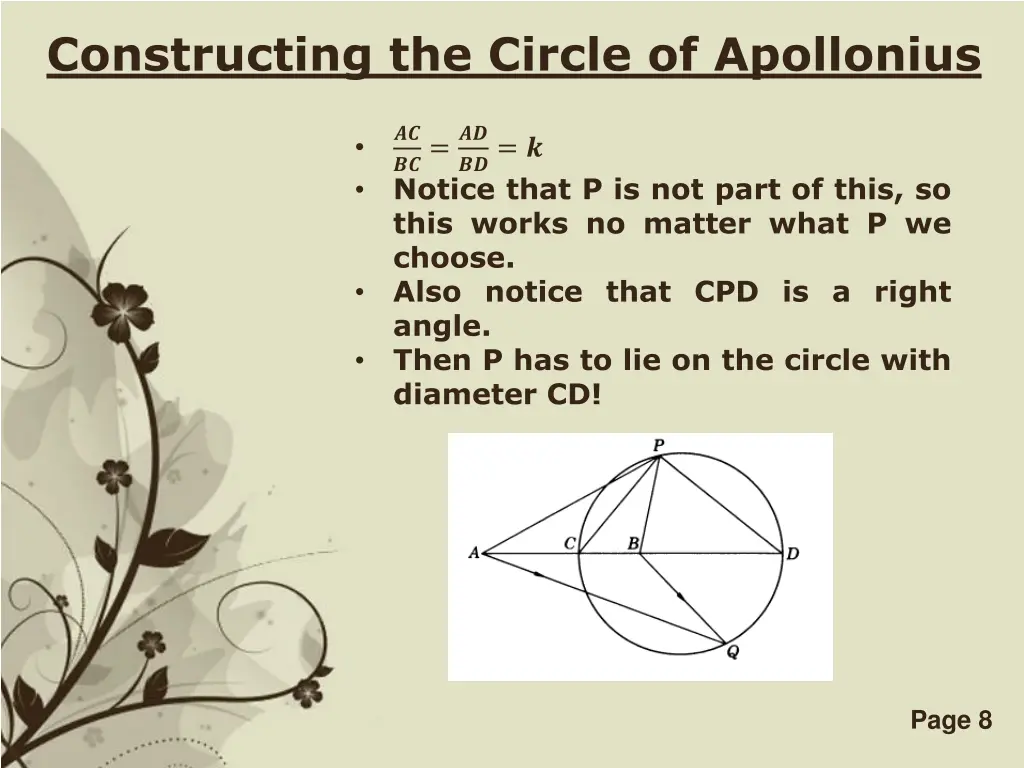 constructing the circle of apollonius